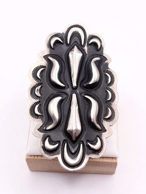 Size 6 Leander Tahe Navajo Concho Statement Ring